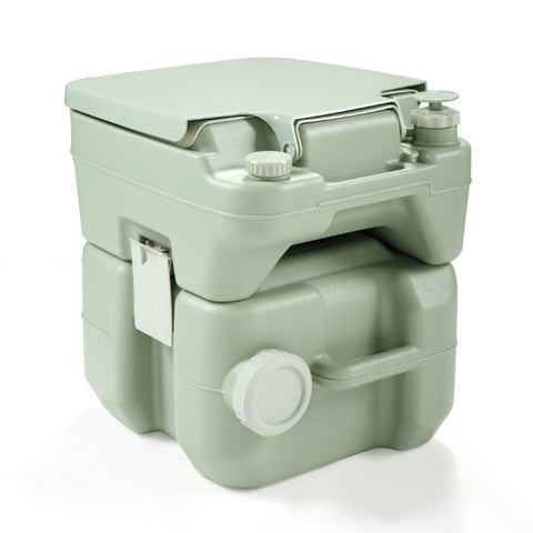 ZUN 5 Gallon Portable Toilet, Flush Potty, Travel Camping Outdoor W2181P154821