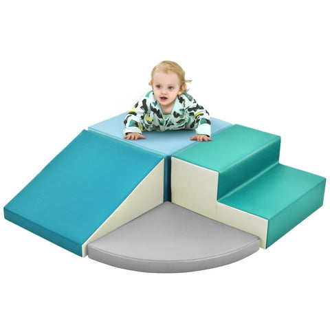 ZUN Soft Climb and Crawl Foam Playset, Safe Soft Foam Nugget Block for Infants, Preschools, Toddlers, TX296663AAC