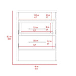 ZUN Rowley 2-Drawer 1-Shelf Rectangle Nightstand Light Oak B06280354