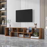 ZUN Double L-Shaped Oak TV Stand,Display Shelf ,Bookcase for Home Furniture,Fir Wood W33133143