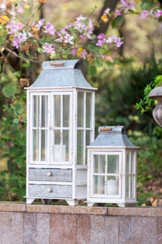 ZUN Wooden Candle Lantern Decorative, Hurricane Lantern Holder Decor for Indoor Outdoor, Home Garden W2078131630