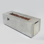ZUN 70inch Concrete Large Fire Pit Table W85367012