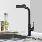ZUN Kitchen waterfall faucet with pull down single handle kitchen sink faucet with pull out W1217P146510