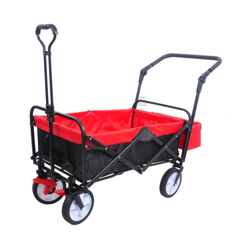 ZUN folding wagon Collapsible Outdoor Utility Wagon, Heavy Duty Folding Garden Portable Hand Cart, Drink W22778822