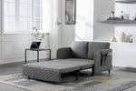 ZUN COOLMORE Convertible Sleeper Sofa Bed, Modern Velvet Loveseat Couch with Pull Out Bed, Small Love W153969853