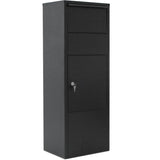ZUN Large Package Delivery Parcel Mail Drop Box for Black, 10.5" x 15.5" x 41.30",with Lockable Storage W46567481
