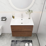 ZUN 30" Bathroom Vanity With Gel Basin Top, Soft Close Drawer W99981585