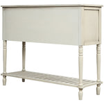 ZUN TREXM Sideboard Console Table with Bottom Shelf, Farmhouse Wood/Glass Buffet Storage Cabinet Living WF193444AAE