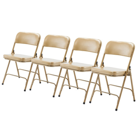 ZUN 4 Pack Metal Folding Chairs with Padded Seat and Back, for Home and Office, Indoor and Outdoor 66348978