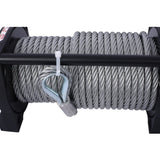 ZUN 12V 12000LB Electric Winch Towing Trailer Steel Cable Off Road, Waterproof Wire Cable for Truck UTV W465127133