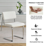 ZUN Modern simple light luxury dining White Family bedroom stool back Dressing Student W210131942