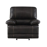 ZUN Recliner Chair Sofa Manual Reclining Home Seating Seats Movie Theater Chairs, Brown WF310342AAD