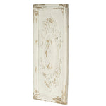 ZUN 18" x 39.5" Large White Wall Art Panel, Rectangle Wall Sculpture, Wall Décor for Living Dining W2078130259