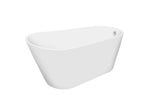 ZUN Acrylic Freestanding Bathtub with Bottom Anti-Slip Feature - Contemporary Soaking Tub with Brushed W1573108929