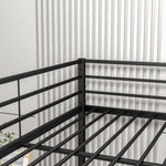 ZUN Metal Bunk Bed Full Over Full, Bunk Bed Frame with Safety Guard Rails, Heavy Duty Space-Saving W84063611