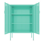 ZUN Metal Storage Locker Cabinet, Adjustable Shelves Free Standing Sideboard Steel Cabinets for W1730102778