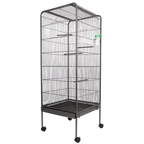 ZUN Bird Cage for Parakeets Cockatiels Parrot Green Cheek Conures Pigeons Lovebird with Rolling Stand W1364123370