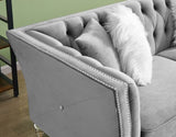 ZUN L8085B three-seat sofa gray W30843371