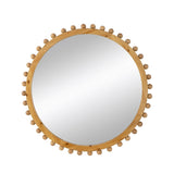 ZUN D34" Wood Round Mirror with Beaded Frame, Circle Wall Mirror for Living Room Bedroom Entryway W2078126450