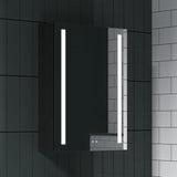 ZUN 20" W x 26" H Modern Wall Mounted LED Frontlit Bathroom Mirror Cabinet with US standard plug, W1865109004