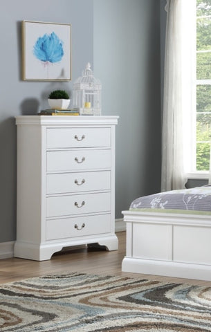 ZUN Modern Bedroom Chest Of Drawers White Color Drawers Tall Chest Plywood HS00F4718-ID-AHD