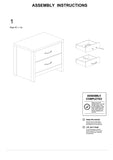 ZUN Contemporary 1pc Nightstand Light Walnut Color Solid Wood Veneer Black Bar Pulls Bedroom Furniture B011131258