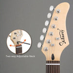 ZUN Full Size 6 String H-H Pickups GMF Electric Guitar with Bag Strap 93135575