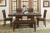 ZUN Transitional Dining 1pc Wooden Bench Button-Tufted Seat Light Rustic Brown Finish B01176990