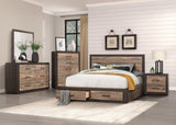 ZUN Contemporary Two-Tone Finish 1pc Chest of Drawers Faux-Wood Veneer Bedroom Furniture B01146481