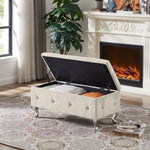 ZUN Storage Bench, Flip Top Entryway Bench Seat with Safety Hinge, Storage Chest with Padded Seat, Bed W1359120045