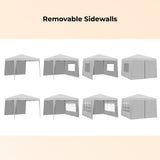 ZUN Outdoor 10 x 10 Ft Pop Up Gazebo Canopy with Removable, 2 pcs with Zipper,2 pcs 99366481