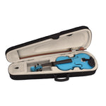 ZUN 4/4 Acoustic Violin Case Bow Rosin Sky Blue 32162284