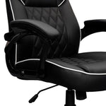 ZUN Techni Mobili High Back Executive Sport Race Office Chair, Black RTA-3528-BK