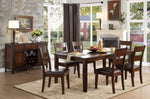 ZUN Cherry Finish Transitional 1pc Dining Table with Extension Leaf Mango veneer Wood Dining Furniture B01152851