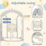 ZUN Toddler Slide and Swing Set 5 in 1, Kids Playground Climber Slide Playset with Basketball Hoop PP307712AAE