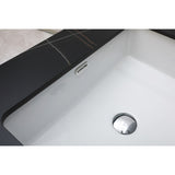 ZUN Montary 37inch bathroom stone vanity top black gold color with undermount ceramic sink and three W509128645