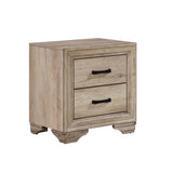 ZUN Contemporary Bedroom Furniture 1pc Nightstand of Drawers Natural Finish Melamine Laminate Bed Side B01147611