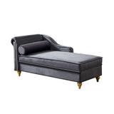 ZUN Modern Upholstery Chaise Lounge Chair with Storage Velvet W1097102812