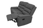 ZUN Modern Dark Gray Color Burlap Fabric Recliner Motion Sofa 1pc Plush Couch Manual Motion Sofa Living B011133823