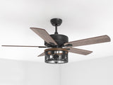 ZUN 52'' Plywood blades ceiling fan with remote control for the living room ,bed room W1592140072