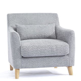 ZUN Single sofa chair for bedroom living room with four wooden legs W2272139542