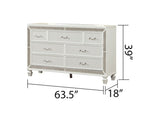 ZUN Crystal Dresser Made With Wood Finished in White B00970958