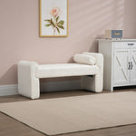 ZUN COOLMORE Modern Ottoman Bench, Bed stool made of loop gauze, End Bed Bench, Footrest for Bedroom, W395121404
