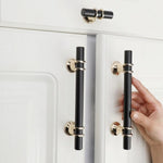 ZUN T Bar Drawer Knobs Closet Pulls Kitchen Cabinet Door Handles Black Gold 08176915