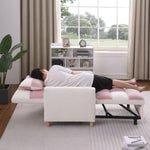 ZUN Convertible Sleeper Sofa Chair Bed, Adjustable Chair Pillow, Multi-Functional Sleeper Chair W1420110192
