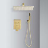 ZUN 10 inch Shower Head Bathroom Luxury Rain Mixer Shower Complete Combo Set Wall Mounted W92843414