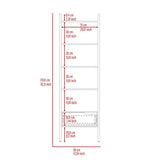 ZUN New Haven 1-Drawer 4-Shelf Ladder Bookcase Dark Walnut B06280177