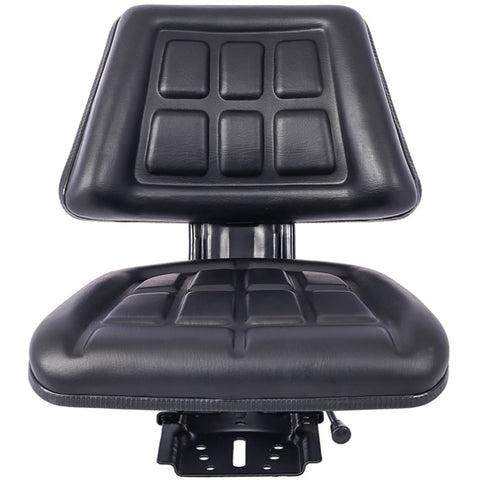 ZUN Tractor Seat w/ Backrest Black Slide Track Steel/PVC Compact Mower W46577687