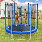 ZUN 8FT Trampoline with Safety Enclosure Net,Heavy Duty Jumping Mat Spring Cover Padding for Kids W28580653