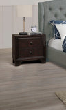 ZUN Modern Bedroom Nightstand Brown Color Drawers Bed Side Table Rubberwood HSESF00F4861
